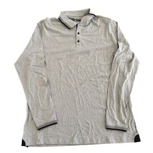 Stone Rose Mens Speckled Long‎ Sleeve Polo Shirt Size 4
